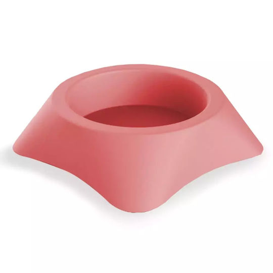 PetMax Petmax Stella Plastic Food and Water Bowl for Dog and Cat in Pink Color