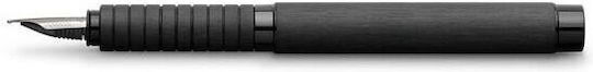 Faber Castell Essentio Aluminium Black 148480 Fountain Pen 4005401484837 Nibs Medium