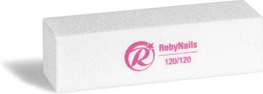 Мек буфер за нокти 120 грит 10 броя блок буфер Roby Nails