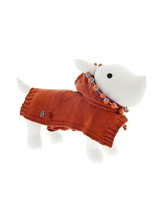 Ferribiella Dog Knit Poncho Sweater Rustik L 60cm