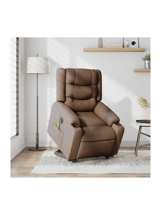 Fotoliu Relax Masaj cu Puf Maro 77x93x99cm