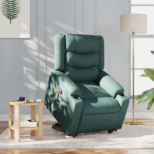Relaxsessel Friseurwaschbecken mit Fußhocker Dark Green Dark Green 77x93x99cm