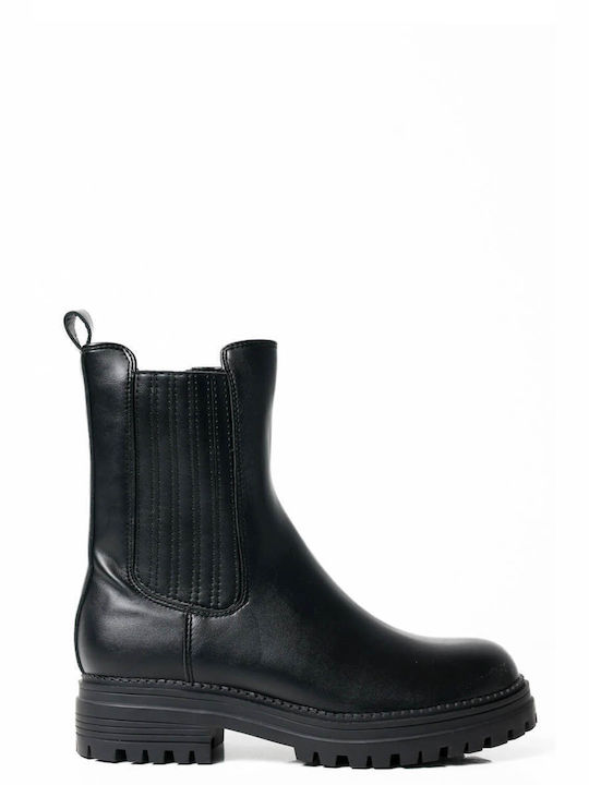 Schwarze Minimalistische Chelsea-Stiefel