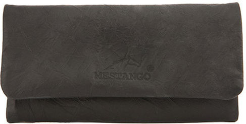 Mestango Lederne Tabaktasche mit magnetischem Verschluss 15.5x8cm Color black (Μiverse Farben)
