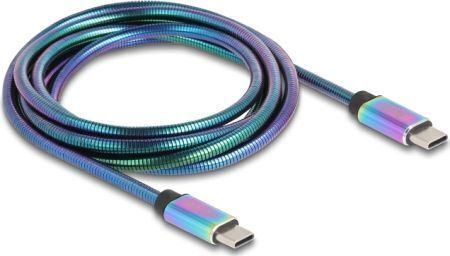 DeLock USB 2.0 Кабел USB-C Мъжки - USB-C 60W Захранване PD Многоцветен 2м 81116