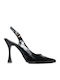 Μαύρες Γόβες Ελληνικής Κατασκευής Slingback Λουράκι