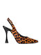 Leopard Slingback-Riemchenabsätze aus Griechenland