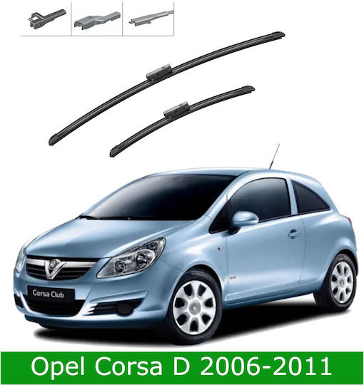 Front Wiper Blade Set Opel Corsa D 2006-2011 650mm 400mm Bosch Aerotwin 3398000119 26" & 16" 2 Pieces