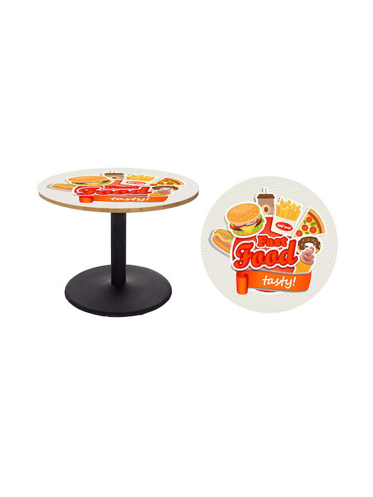 Αυτοκόλλητο Τραπεζιού Fast Food 65cm Διάμετρος