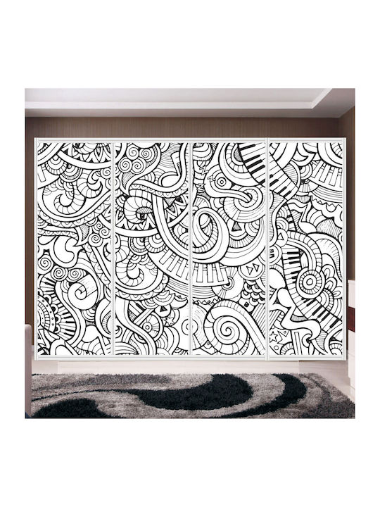 Wardrobe Sticker Abstract Keys 230cm