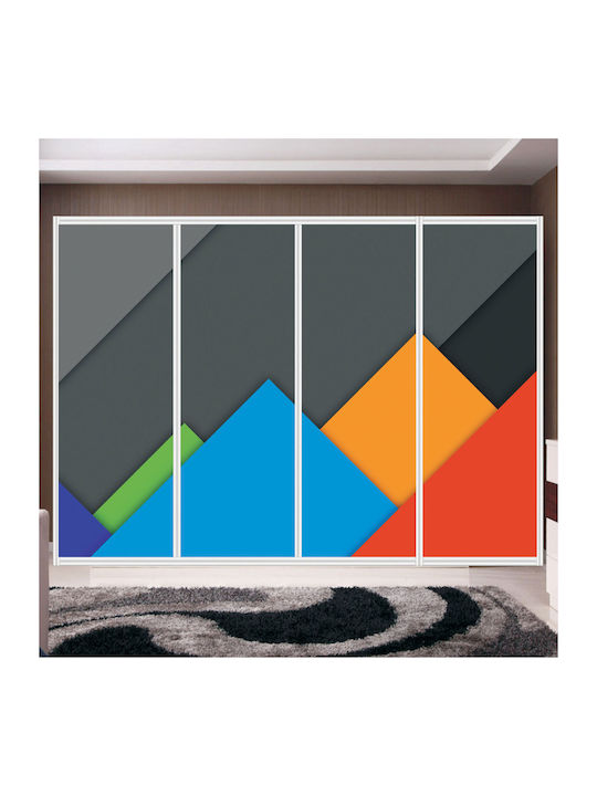 Αυτοκόλλητο Ντουλάπας Abstract Design 200cm