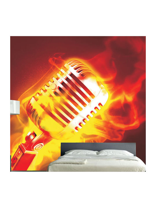 Self-Adhesive Wallpaper Flaming Microphone 375cm