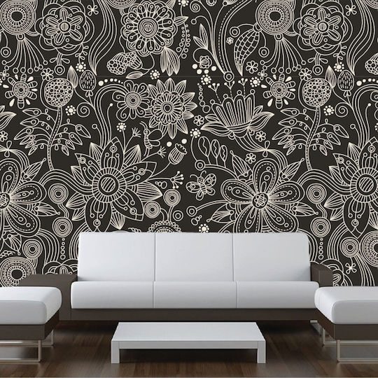 Klassische Blumen 2 Selbstklebende Tapete 230cm