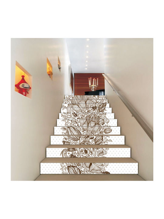Stair Sticker Price Per Piece Vintage Flowers 22cm
