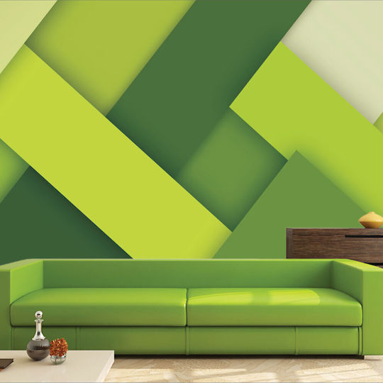 Αυτοκόλλητη Ταπετσαρία Green Stripes 250cm