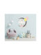 Sticker de Perete Iepuraș cu Baloane 50cm X 52cm