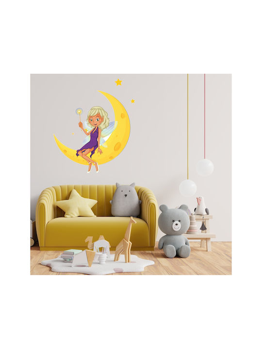 Fairy on Moon Wall Sticker 50cm X 70cm