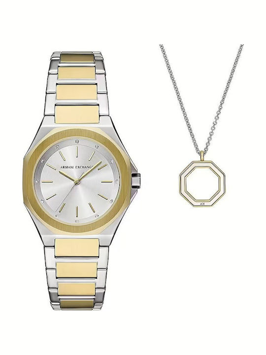 Armani Exchange Дамски Часовник с Златист Метална Гривна
