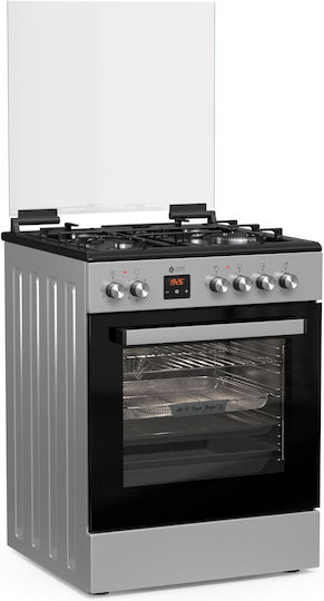 Thermogatz TGS 3980 IX Готварска печка 80лт с котлони на природен газ Ш60см. Inox