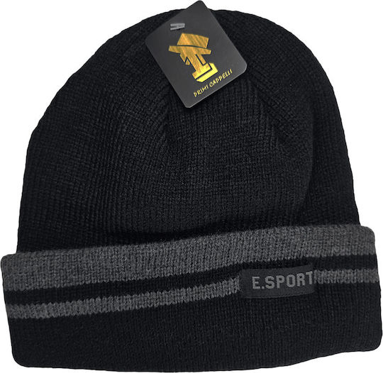 Beanie Unisex Beanie Knitted in Black color