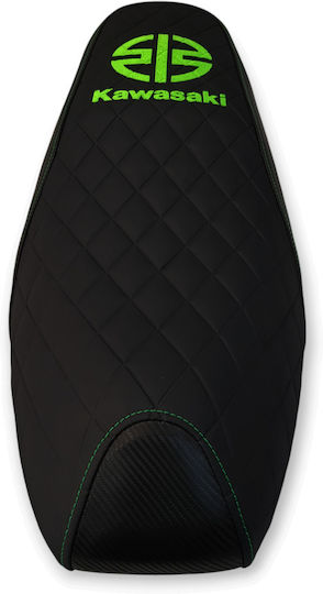 Joyr Kawasaki Quilted Diamond Pattern Seamless Waterproof Seat Cover Logo