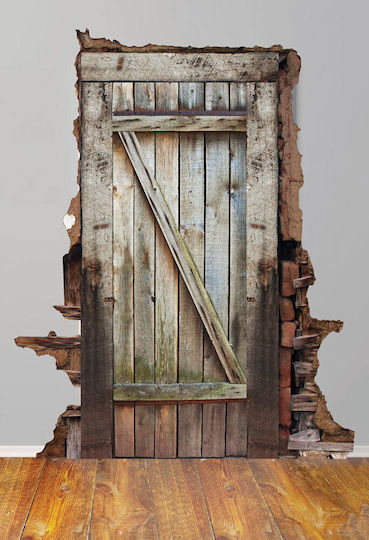 Old Door Door Sticker 180cm