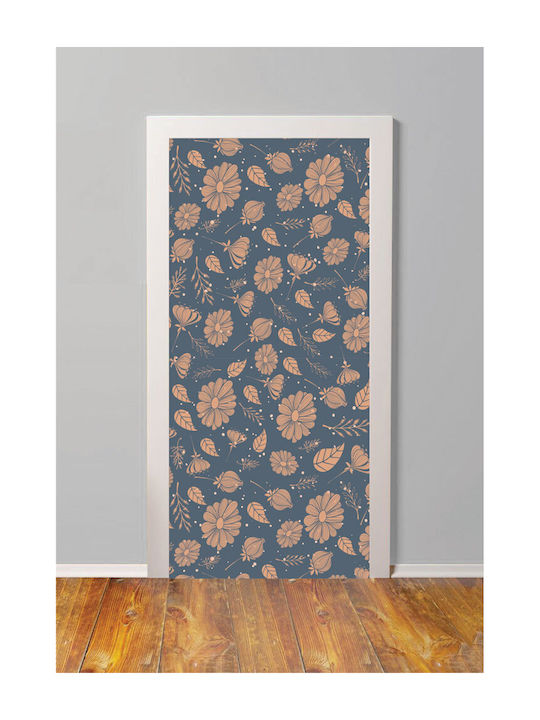 Vintage Flowers Door Sticker 95cm