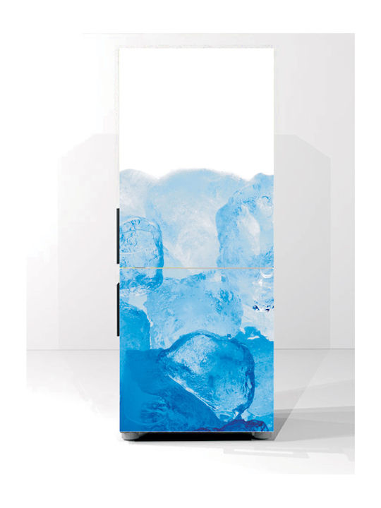 Blue Ice Cubes Fridge Sticker 150cm
