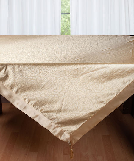 Silk Fashion Τραπεζομάντηλο 2009 Χρυσό 130x160εκ.