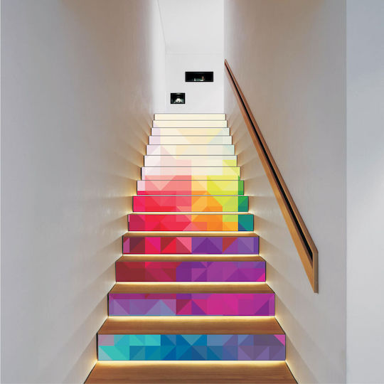 Stair Sticker Price Per Piece Colorful Shapes 100cm
