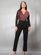 Women's One-piece Suit Burgundy