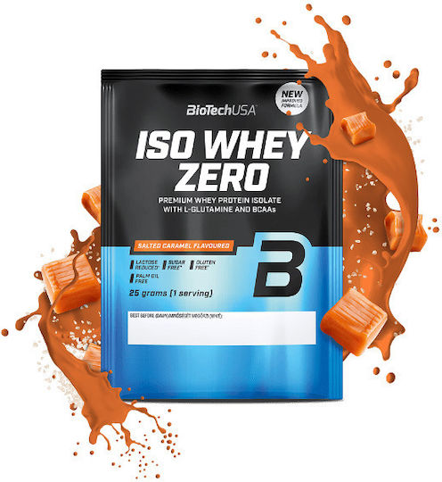 Iso Whey Zero Lactose Reduced Whey Protein Gluten & Lactose Free Salted Caramel Flavor 25gr