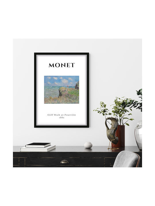 Poster Monet Cliff Walk At Pourville Art009 30c...