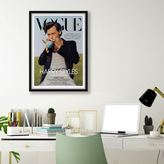 Musikposter Harry Styles Ms053 21cm x 30cm Schwarzer Holzrahmen