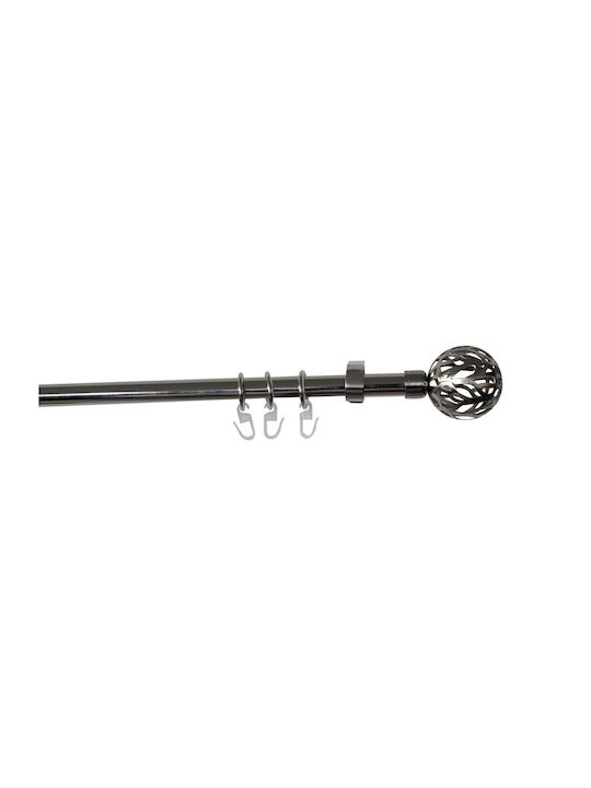 Homefit Ausziehbar Metallisch Vorhangstange Piemonte Einfach Φ16mm 160-300cm Chrome