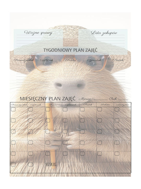 Παιδικό Magnetic Board Ψυγείο Σχεδιαστής Capybara + Ημερολόγιο Pen Παιδικό Magnetic Board Ψυγείο Σχεδιαστής Capybara + Ημερολόγιο Pen