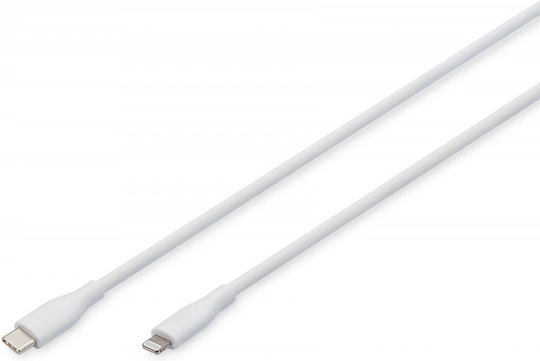 Digitus USB-C to Lightning Cable 60W Λευκό 1m (AK-600110-020-W)