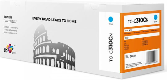 TB Print Compatible Toner for Laser Printer OKI Cyan
