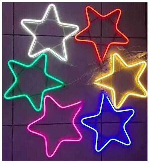 Plastic Illuminated Christmas Decorative Pendant Star 35x35x35cm