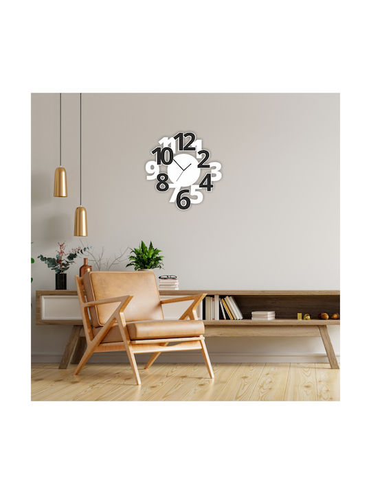 Orafol Zahlen Wanduhr Kunststoff Weiß