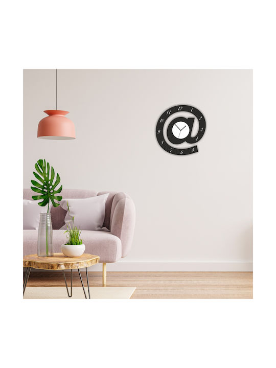 Orafol E-Mail Symbol Wanduhr Kunststoff Schwarz