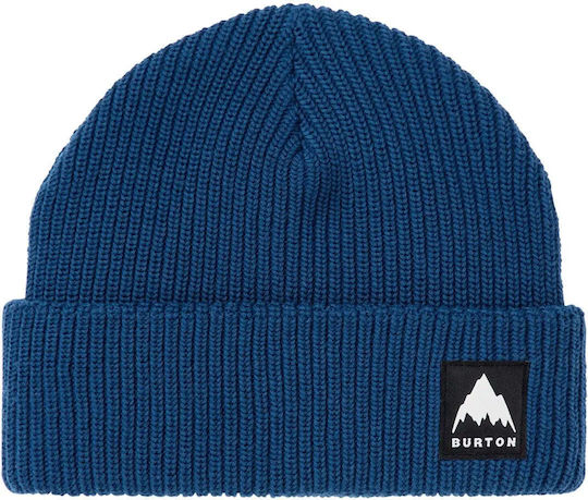 Recycled Beanie Unisex Σκούφος Πλεκτός σε Μπλε χρώμα