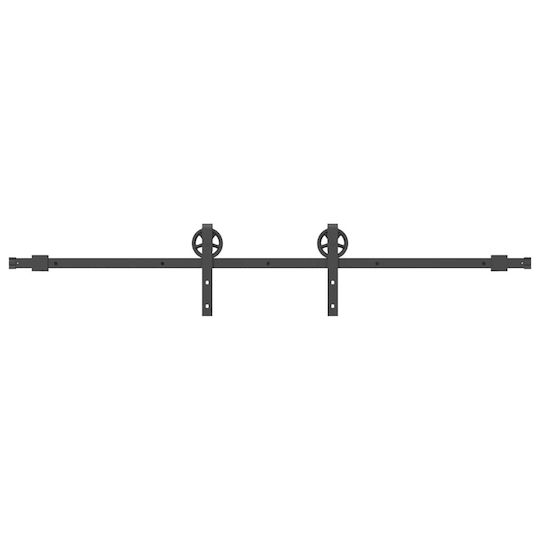 vidaXL Sliding Door Mechanism For Door 200cm Black