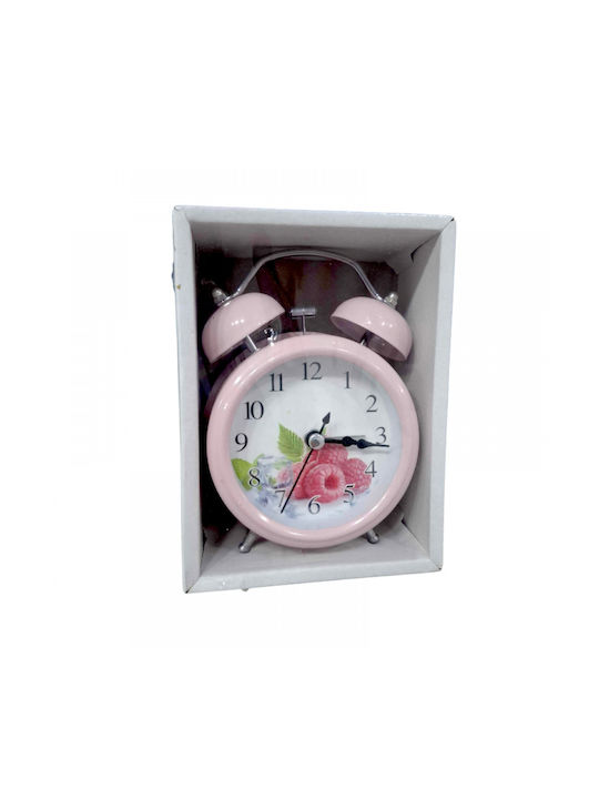 Tradesor Tischuhr mit Zeigern Kunststoff mit Wecker Rosa 330116_pi