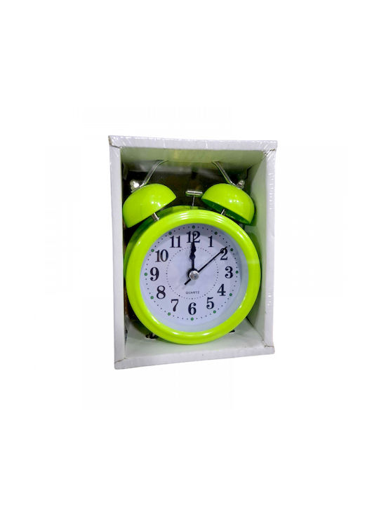 Tradesor Tabletop Clock with Indicators Plastic with Alarm Clock Green 330119_g