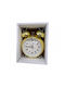 Tabletop Clock with Indicators Plastic with Alarm Clock Gold 820162_go