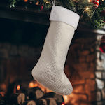 Christmas Decorative Gold Socks Ecru-Gold L50xW...