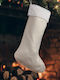 Weihnachtliche Dekorative Socke mit Eckru-Gold L50xB30cm. Gold