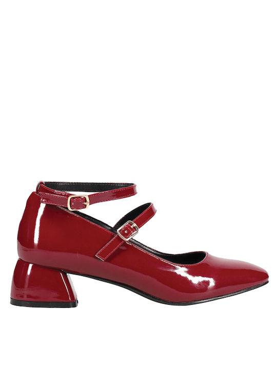 Migato Pumps mit Riemchen & flacher Absatz Burg...