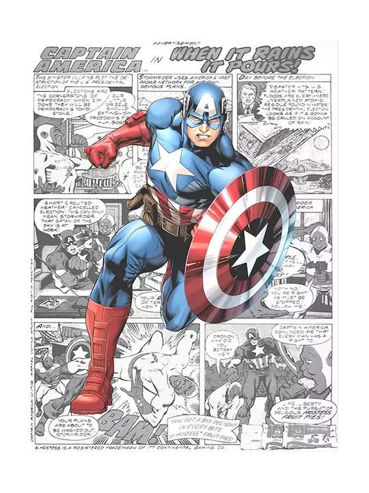 Comic Poster Captain America Cm001 40cm X 50cm